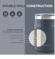 Locknlock Table Mug 475ml  Thermos Tumbler Thermal Flask For Tea Coffee Beverage Navy Blue. 