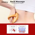 Wenefang 14 Beads Handheld Gua Sha Massage Brush Natural Wood Waist Leg Body Meridian Scraping SPA Therapy Anti Cellulite Relaxation Tool. 