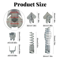 NAMUNY Drainage Cleaner Combination Cutter Set Automatic Locking Suitable for Pipe Dredging Machine 7-Piece Set. 