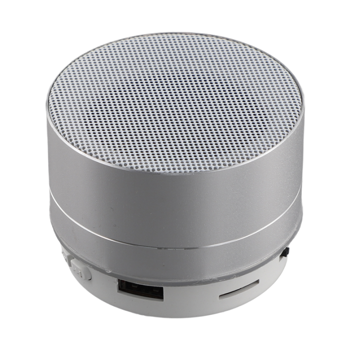 Wireless Mini Super Bass Bluetooth Music Speaker Silver Grey | Daraz.com.np