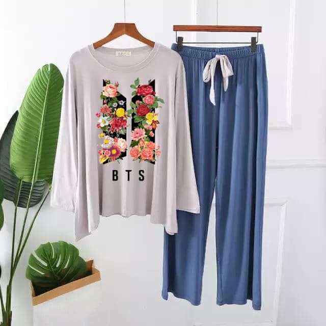 BTS%20FLOWER%20Printed%20Lounge%20Wear%202%20piece%20Pajama%20Night%20Suit%20for%20Night%20Wear%20Home%20Wear%20For%20Girls%20Women%20-%20Image%203
