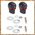 Kqueebee 1 Pair Motorcycle Skull Number Plate Frame Screws Fitting Screw Black. 