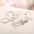 Mix 22pcs Stud Nose Ring Hoop Septum Helix Nostril Piercing Labret Lip Cartilage SEVICH. 