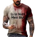 DESCENTE Spooky Shirt Unisex Halloween Bloodstain Print T-shirt for Party Cosplay Round/v Neck Short/long Sleeves Hot Summer Days Fall Top. 