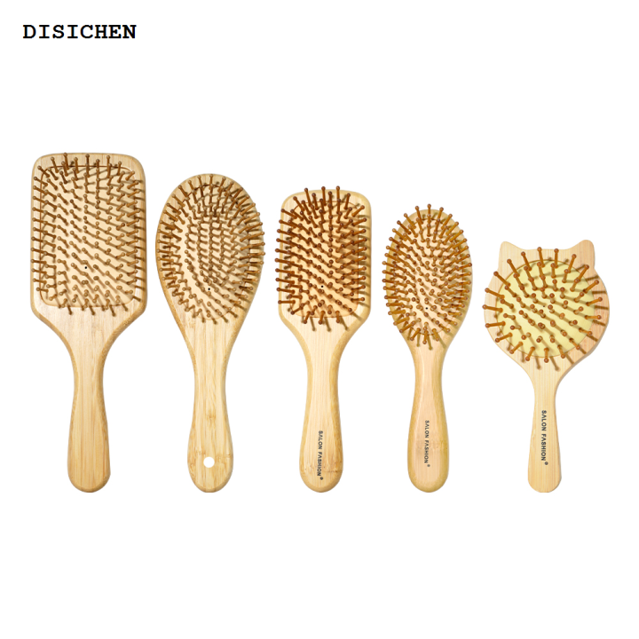 DISICHEN Portable Cute Cat Wooden Comb Bamboo Massage Hair Combs Natural Anti-static Hair Brushes Hair Care Massage Comb Hairdressing Styling Tool