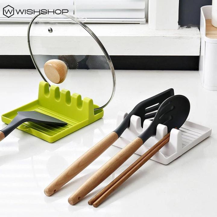 Cooking Utensil Rest -Kitchen Organizer and Storage with Drip Pad -Kitchen Fork Spoon Holders- Non-slip Pad- Kitchen Accessories