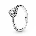 HOT Original 925 Sterling Silver Ring Bow Heart Sun Moon With Colorful Crystal Rings For Women Valentine's Birthday Gift DIY Jewelry. 