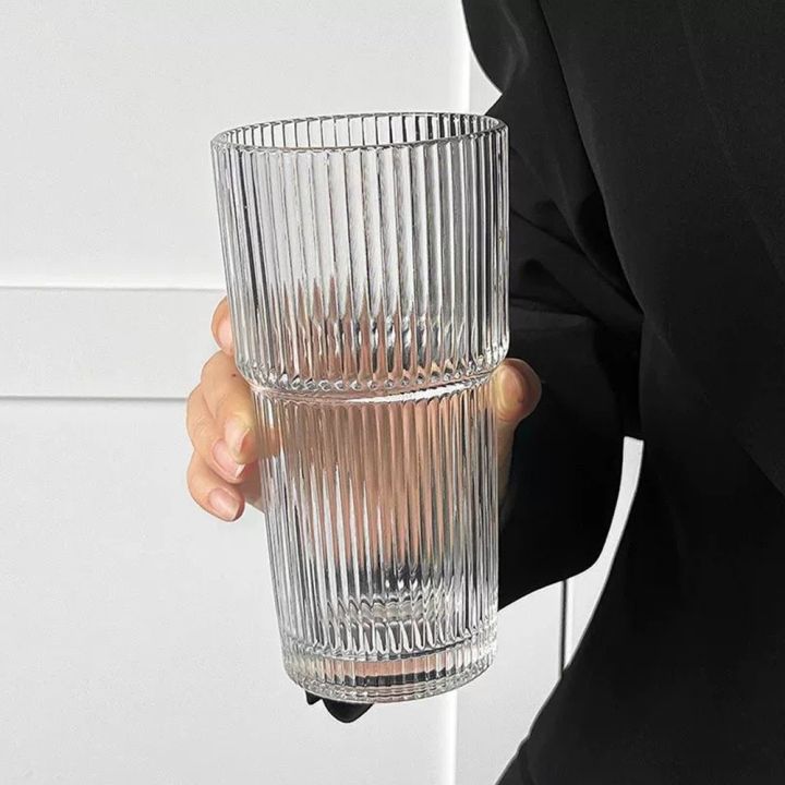 Portable%20600ml%20Capacity%20Glass%20Tumbler%20With%20Lid%20and%20Straw%20Transparent%20Glasses%20Stripe%20Glass%20Cup%20Heat%20Resistant%20Reusable%20Coffee%20Mug%20for%20Juice%20Water%20and%20Iced%20Coffee%20Drinkware%20-%20Image%203