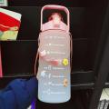 Bottle fitness, cup kettle, water bottle 2 girls and bottle drinking water plastic, boy liters, excitation straw, 1 pc.. 