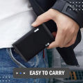 Slim RFID Aluminum Wallet with Elasticity Back Pouch Pop Up Card Holder. 