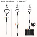 Large Portable Snow Shovel for Driveway Snow Shovel with Aluminum Handle and Wide Blade Scoop Shovel Snow Removal. 