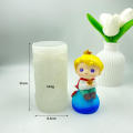 White Planet Prince Series Fragrant Food Grade Silicone 11*6.5cm Silicone Mold Princess Girl for Home Decor Diy Crafts Candle Making Princess-Themed Parties Gifts For Girls. 