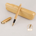 Bamboo Wooden Stationery Students Business Office Ballpoint Pen and Gift Box Elegant Fancy Nice Pens Set Kit Gift Pen Kit. 