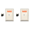 JINMY 2X Garage Door Opener, Electric Door Roll Switch Lock Box, Mounted Concealed Button Switch A. 