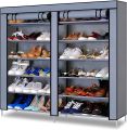 Double-Row Fancy 6 Layer Shoe Rack. 