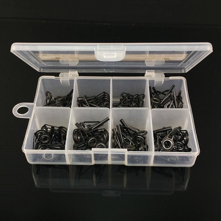 Spinning Rod Guides Tip Ceramic Fishing Rod Guide Replacement Tip Spare Parts Repair and Tips Repair Eye Loop Kit with Box