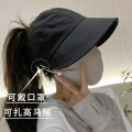 In summer, the top of the sunshade hat is thin in the air, and the ponytail of the hat can also be hung with masks, quick-drying cloths, sunscreen peaked caps, and ruths. 