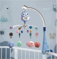 360 Degree Rotation Hanging Bed Toy for Baby Crib For Better Sleep with Music and Sound- Multicolor. 