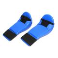 WKF Blue Synthetic Karate Gloves. 