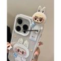 Zhusuowang IUQXU Labubu 3d Doll Zimomo Phone Case Phone14 Suitable For Iphone 1New style 6 Mokoko Silicone Transparent Protective Case Girlfriend Gifts. 