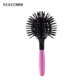 DISICHEN Luxury Women Curl Comb Heat-Resistant 3D 360 Degree Hair Styling Plastic Head Massage Spherical Brush For Salon. 
