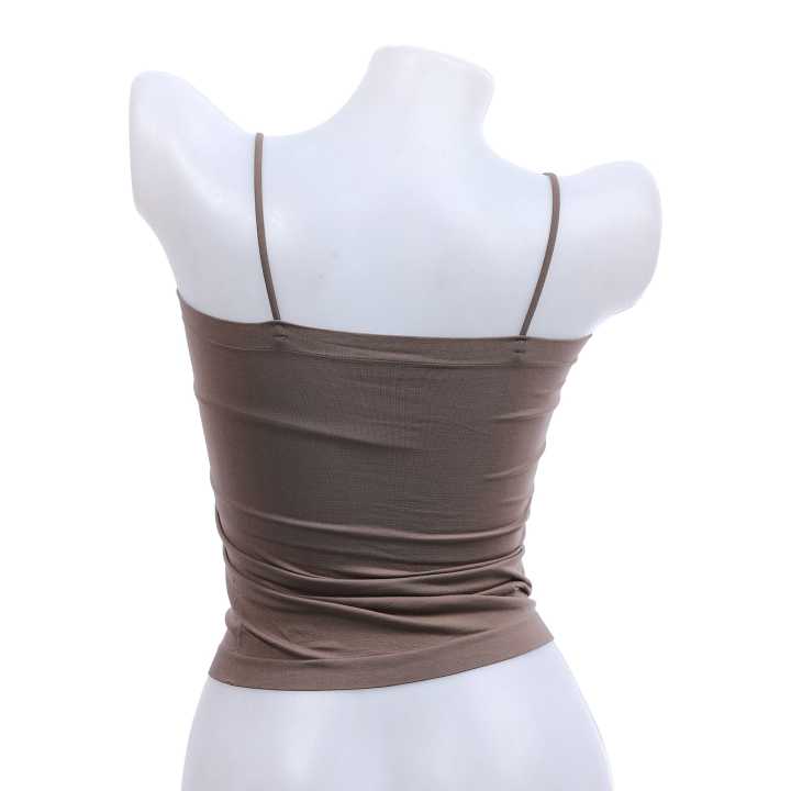 Light%20Brown%20Spandex%20Stretchable%20Plain%20Design%20Tube%20Sando%20/%20Cami%20Top%20For%20Women%20-%20Image%204