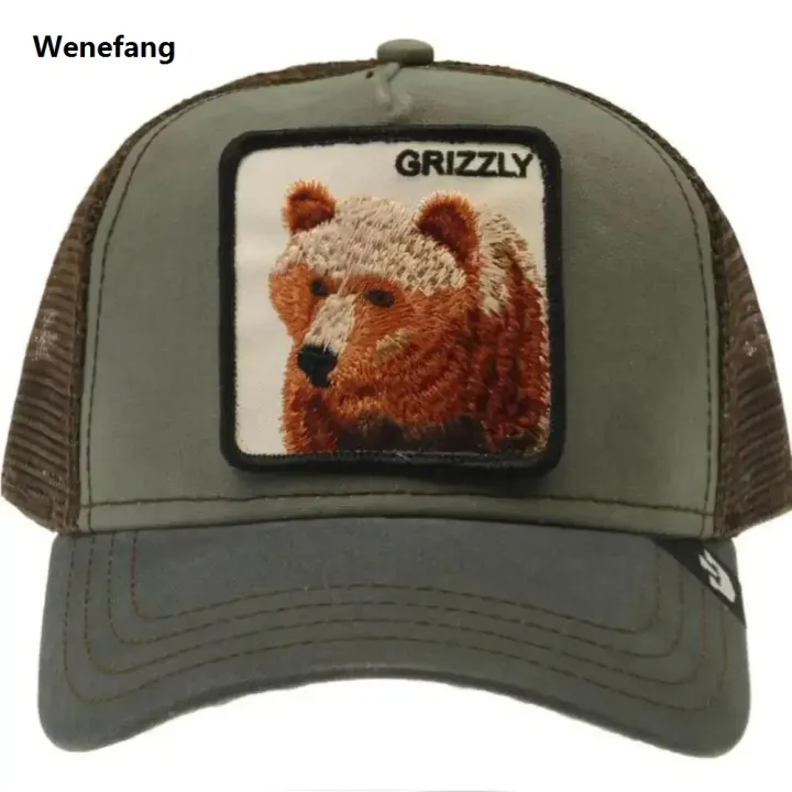 Wenefang%20American%20Style%20Summer%20Animal%20Baseball%20Cap%20For%20Women%20Men%20Sun%20Protection%20New%20style%20Mesh%20Embroidery%20Truck%20Driver%20Black%20Panther%20Wolf%20Hat%20-%20Image%203