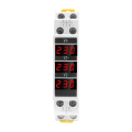 Modular LED Digital Three-Phase Voltmeter for Din Rail Voltage Meter AC80-500V Easy Install Easy to Use. 