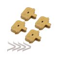 4 Sets Durable Ketone-Based All Metal Disc Brake Pads Yellow With Circlip Mountain Bike Brake Pads Bicycle Disc Brake Pads Bike Accessories. 