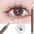Yuanyan Ultra-thin 2 Fork Tip Liquid Eyeliner Lower Eyelash Pen Makeup Quick Dry Smooth Eye Liner 2 Point Eyebrow Tattoo Pencil Cosmetic. 