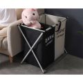 2 Grid Foldable Dirty Laundry Basket Organizer Printed Collapsible Home Laundry Hamper. 