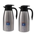 fasdaga 2X Silver 304 Stainless Steel 2L Thermal Flask Vacuum Insulated Water Pot Coffee Tea Milk Jug Thermal Pitcher. 