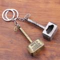 New Avengers Thor Hammer Keychain with Bottle Opener - Mjolnir Golden. 