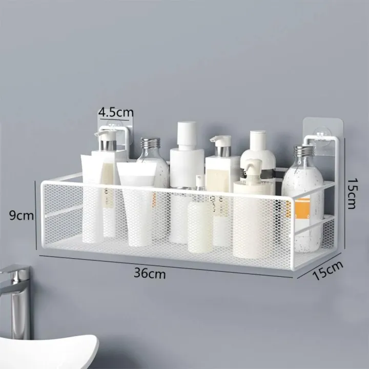 No%20punch%20Wall-mounted%20bathroom%20shelf%20Convenient%20Wall-mounted%20Shower%20shampoo%20rack%20Kitchen%20condiment%20storage%20basket%20for%20Home%20Hotel%20College%20dorm%20Apartments%20Organizing%20toiletries%20Bathroom%20Shower%20Kitchen%20-%20Image%209