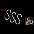 FORIDE 6 Pcs White Plastic S Shaped Hanging Hooks Scarf Apparel Hangers. 