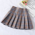 Red Plaid Skirt Girls Plaid Skirt Kids Short Sleeve Shirt Medium Big Kids Korean Pleated Skirt S04. 