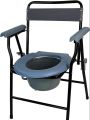 Portable Folding Anti-Skid Commode Chair with Arm rest and Pot for Adult, Elderly and Handicap People. 