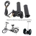 1 Pair Universal Rubber Electric Bike Throttle LCD Display 48V Twist Throttle Grip Electric Bicycle Throttle Electric Scooter. 