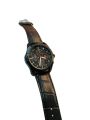 Black Leather Belt Quartz Watch For Men. 