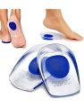 Unisex Silicone Gel Heel Pad Protector Insole Cups For Heel Swelling Pain Relief Foot Care Support Cushion Shock Absorbing Clinically Proven. 