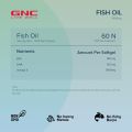 GNC Omega 3 Fish Oil 1000mg- 60 Softgels For Healthy Vision, Heart, Skin, Brain & Joints. 