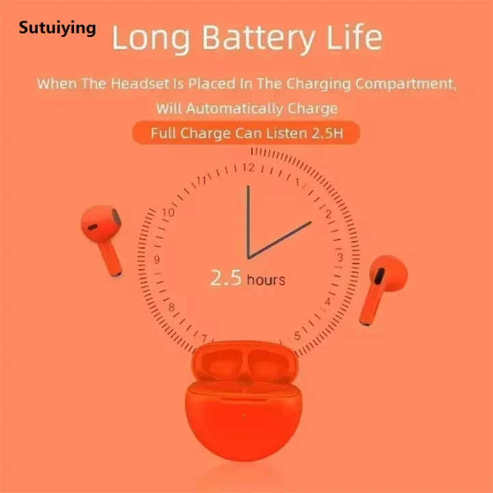 Sutuiying%20Original%20Pro%206%20TWS%20Wireless%20Bluetooth%20Earphones%20Headphones%20Mini%20High%20Quality%20Fone%20Earphone%20Stereo%20Sport%20Headset%20For%20Xiaomi%20Android%20Earbuds%20-%20Image%204