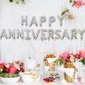 Happy Anniversary Foil Balloon 16 Inch Banner Party Decorations. 