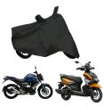 Black Dust Proof Water Resistant Double Mirror Pocket Bike Body Cover For Bike And Scooter - Bike Covers. 