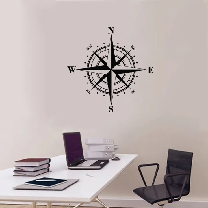 Compass%20Rose%20Wall%20Decal%20Vinyl%20Sticker%20Nautical%20Wall%20Art%20Decor%20-%20Directional%20North%20South%20East%20West%20-%20Image%203