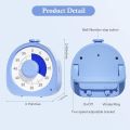 Visual timer 60 minutes cooldown visual timer suitable for everyone  (Blue) (clock, alarm). 