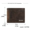 Slim 2 Fold Wallets Portable Dull Polish Interior Zipper Pocket Men's Short Wallet ID Badge Holder Credit Card Case Credit Card Case Zipper Poucht. 