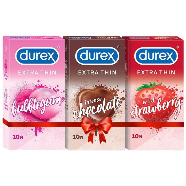 Durex%20Condoms%20%7C%2030%20Count%20(3%20Mix%20Flavor%20Pack)%20%7C%20Bubblegum%20+%20Chocolate%20Strawberry%20%7C%20Extra%20Thin%20-%20Image%202