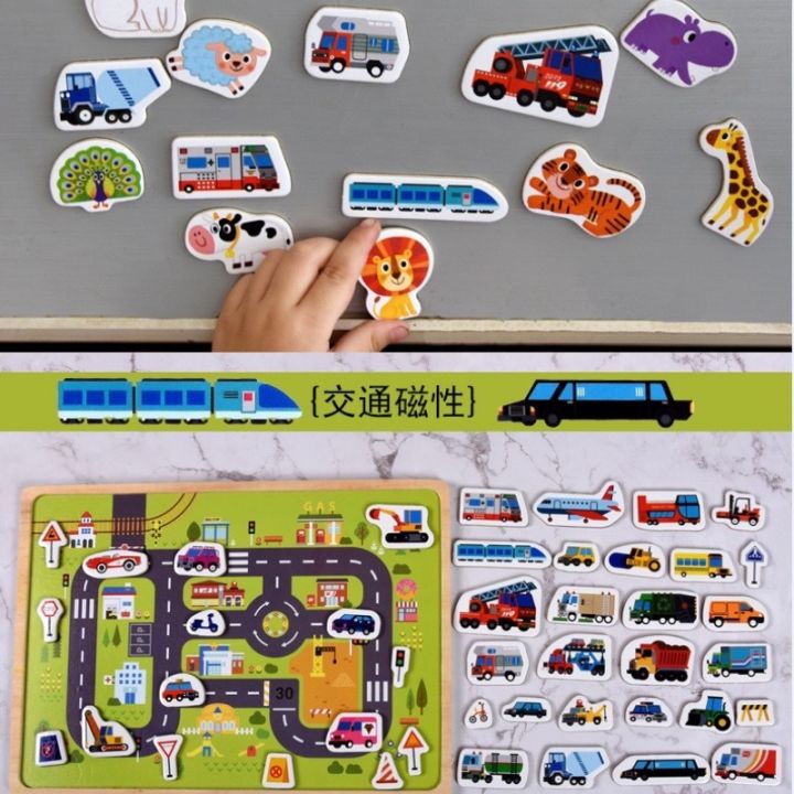Wooden%20Magnetic%20Puzzle%20Animal%20and%20Traffic%20Vehicle%20Game%20Children%20Baby%20Early%20Educational%20Learning%20Toys%20Jigsaw%20for%20Kids%20-%20Image%203
