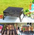 Barbecue Grills Portable Folding Charcoal Grill For Picnic Black Steel Collapsible Barbecue Oven Household BBQ Grill. 